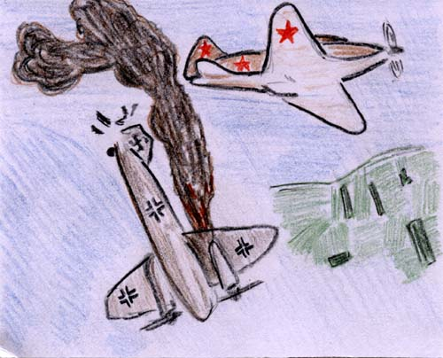 Военный рисунок школьника Военный рисунок школьника